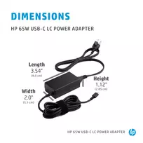 hp maitinimo laidas - Hewlett Packard (HP) 65W USB-C LC Power Adapteris, Switzerland Powercord - 4 nuotrauka
