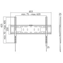 televizorius 50 70 - LOGILINK BP0017 LOGILINK - TV wall mount, 37-70, max. 50 kg - 4 nuotrauka