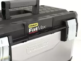 irankiu deze stanley - Stanley FATMAX Metalinė Plastikinė Įrankių Dėžė 26" Juoda (Black), Pilka (Grey) - 2 nuotrauka