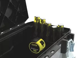 irankiu deze stanley - Stanley FATMAX Metalinė Plastikinė Įrankių Dėžė 26" Juoda (Black), Pilka (Grey) - 4 nuotrauka