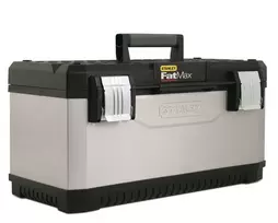 irankiu deze stanley - Stanley FATMAX Metalinė Plastikinė Įrankių Dėžė 26" Juoda (Black), Pilka (Grey) - 5 nuotrauka