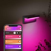 sieninis led sviestuvas philips - Sieninis lauko šviestuvas Philips Nyro HUE, juodas - 2 nuotrauka