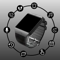 ismanusis laikrodus su sim kortele - Retoo Smart Watch E039 Juodas (Black) - 2 nuotrauka