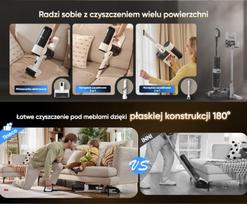 grindu plovimo sluota - Tineco Floor One Switch S6 Stretch Plus Baltas (White) - 6 nuotrauka