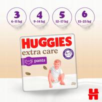 sauskelnes huggies pants 6 - Huggies Extra Care, 6 dydis, 15-25 kg, 30 vnt. - 2 nuotrauka