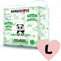 sauskelnes - BambooLove bambuko pluošto vienkartinės sauskelnės L (9-14 kg) 21vnt. - 3 nuotrauka