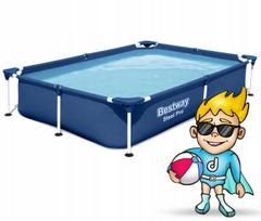 bestway baseinas - Bestway Steel Pro 56401 antžeminis baseinas Karkasinis baseinas Stačiakampis 1200 L Mėlyna - 2 nuotrauka