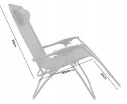 sulankstomas gultas - Gultas Garden Line, juodas, 90 cm x 65 cm x 110 cm - 2 nuotrauka
