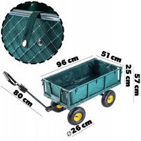 brezentas - Karutis, transportavimo priekaba, 300 kg, su brezentu - 7 nuotrauka
