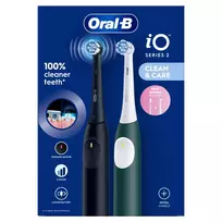oral b duo - Braun Oral-B iO Series 2 Duo Juodas (Black) ir Miško Žalias (Forest Green) - 7 nuotrauka