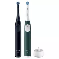 oral b duo - Braun Oral-B iO Series 2 Duo Juodas (Black) ir Miško Žalias (Forest Green) - 8 nuotrauka