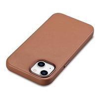 iphone 14 apple deklas magsafe - iCarer Leather Apple iPhone 14 Plus dėklas telefonui rudos spalvos (MagSafe Compatible) - 13 nuotrauka