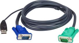 d sub kabelis - Aten Cable D-SUB x2 to USB 5m - 2 nuotrauka
