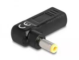 type c to usb a adapter usb 3.2 - DeLOCK USB-C to 5.5 x 2.5 adapter, Notebook power tip, Juodas, Universal, 19 V, 3 A, USB Type-C female - 2 nuotrauka