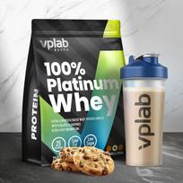 proteinas sportui milteliai - Proteinai VPLab 100% Platinum Whey, Strawberry-Banana, 750 g - 3 nuotrauka