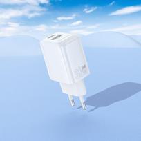 laidai 3a - Borofone BN29 Fuente įkroviklis USB-A / USB-C 30W Baltas (White) - 4 nuotrauka