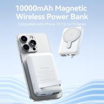 magnetine isorine baterija - Vention FHTB0, 10000mAh, 22.5W, magnetinis, juodas - 14 nuotrauka