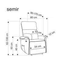 reglaineris 2 - Fotelis reglaineris Leisure Furniture Semir 2, juodas (Black) - 3 nuotrauka