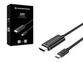 hdmi laidas 2m - CONCEPTRONIC Adapteris USB-C -> HDMI 4K30Hz 2.00m sw - 2 nuotrauka