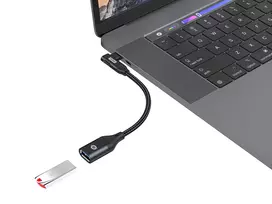 usb laidas 90 - Adapteris USB Conceptronic CONCEPTRONIC Adapteris USB-C -> USB-A 3.0 OTG 90°gew. juodas - 2 nuotrauka