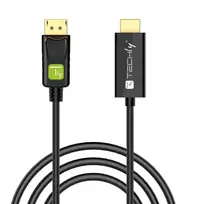 displayport to hdmi cables - Techly DisplayPort To HDMI Cable 1m Black - 8 nuotrauka