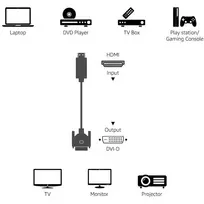 hdmi to dvi d cable - Techly HDMI to DVI-D Cable 3m Black - 6 nuotrauka