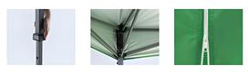 palapines paviljonai - Sodo paviljono palapinė MultiGarden PAW-3X3-A-4W-GR, 3x3 m, žalia (Green) - 2 nuotrauka