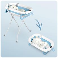 vonele su termometru - Ricokids sulankstoma vonelė su termometru ir įdėklu, balta-mėlyna, RK-287 - 2 nuotrauka