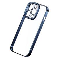 skaidrus iphone 14 pro deklai - Baseus "Glitter Transparent Case + Tempered Glass iPhone 14 Pro" Blue - 5 nuotrauka