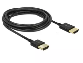 4k hdmi 0.25m - Delock Cable HDMI / HDMI Black 0.25m - 2 nuotrauka