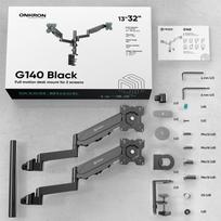 monitoriu laikiklis 100x100 - MONITOR ACC WALL MOUNT/13-32" BLACK G140-B ONKRON - 2 nuotrauka