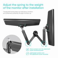 monitoriu laikiklis 100x100 - MONITOR ACC WALL MOUNT/13-32" BLACK G140-B ONKRON - 5 nuotrauka