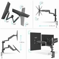 monitoriu laikiklis 100x100 - MONITOR ACC WALL MOUNT/13-32" BLACK G140-B ONKRON - 7 nuotrauka