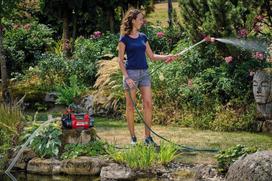 giluminis vandens siurblys - Einhell Akumuliatorinis sodo siurblys AQUINNA 18/28, 18V (Raudonas/Juodas) - 3 nuotrauka