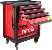 yato irankiu spinteles - YATO Įrankių vežimėlis YT-5530 ,  6 stalčiai ,  177 vnt. - 9 nuotrauka