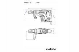 atskelimo plaktukas sds max - Metabo MHEV 5 BL; 8,7 J; SDS-max - 2 nuotrauka