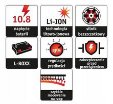 ekscentrinis poliruoklis - FLEX PXE 80 10,8-EC/2,5 Set - 2 nuotrauka