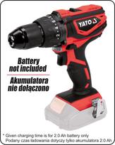 akumuliatoriniai suktuvai yato - YATO YT-82787, 18V (be akumuliatoriaus) - 5 nuotrauka
