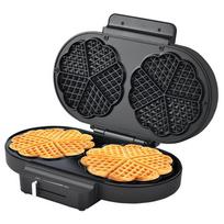 blynu keptuve - Zyle ZY314B Vaflinė Dviguba Čirvinių Blynų Keptuvė Juoda (Black) - 2 nuotrauka