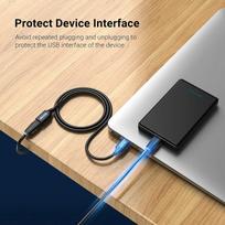 usb 3.0 to usb 3.0 cable - Vention CBHBD USB 3.0 A MF Prailginimo kabelis 0.5m Juodas (Black) - 5 nuotrauka