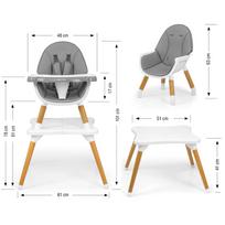 maitinimo kedute 2in1 - Milly Mally Malmo 2 In 1, pilka - 8 nuotrauka