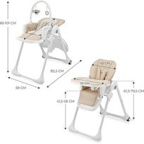 kinderkraft 2in1 maitinimo kedute - Maitinimo kėdutė Kinderkraft Tummie 2in1, smėlio (Beige) - 3 nuotrauka