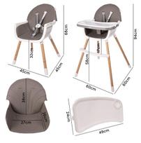 maitinimo kedutes dirzai - Maitinimo kėdutė BITEO, pilka (Grey) - 15 nuotrauka