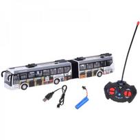 troleibusai - Jokomisiada Nuotolinio valdymo troleibusas 36 cm miesto autobusas RC0673 Pilkas (Gray) - 6 nuotrauka
