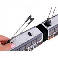 troleibusai - Jokomisiada Nuotolinio valdymo troleibusas 36 cm miesto autobusas RC0673 Pilkas (Gray) - 8 nuotrauka