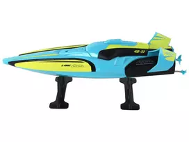 rc laivas - Lean Toys RC laivas 2.4G Geltona-Turkio spalvos - 2 nuotrauka