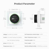 termostatas wifi - Avatto WT20R-WH-3A-W WiFi Išmanusis Termostatas - 4 nuotrauka