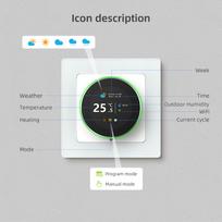 termostatas wifi - Avatto WT20R-WH-3A-W WiFi Išmanusis Termostatas - 5 nuotrauka