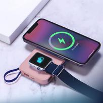 magsafe power bank apple - 3MK PastelUp 10000mAh 22.5W, rožinė (pink) - 11 nuotrauka
