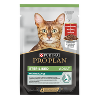 purina pro plan - Šlapias kačių maistas Purina Pro Plan Sterilised Beef, jautiena, 0.085 kg - 2 nuotrauka